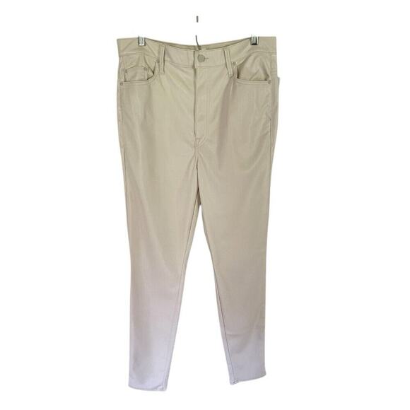 Mother Super Swooner Faux Leather Cream Ivory Skinny Pants Size‎ 34 NWT - Picture 2 of 15